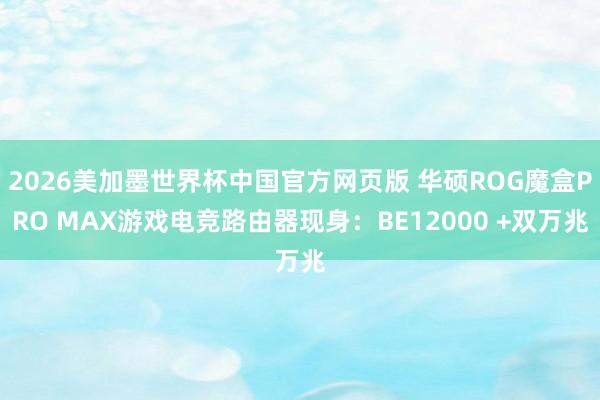2026美加墨世界杯中国官方网页版 华硕ROG魔盒PRO MAX游戏电竞路由器现身:BE12000 +双万兆