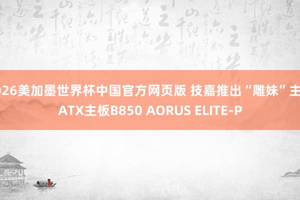 2026美加墨世界杯中国官方网页版 技嘉推出“雕妹”主题ATX主板B850 AORUS ELITE-P
