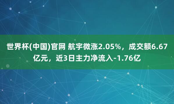 世界杯(中国)官网 航宇微涨2.05%,成交额6.67亿元,近3日主力净流入-1.76亿