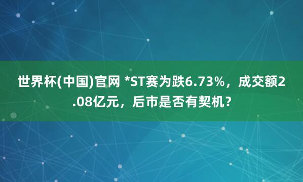 世界杯(中国)官网 *ST赛为跌6.73%,成交额2.08亿元,后市是否有契机?