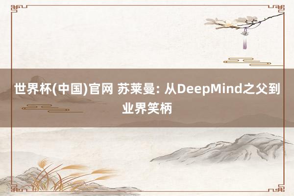 世界杯(中国)官网 苏莱曼: 从DeepMind之父到业界笑柄