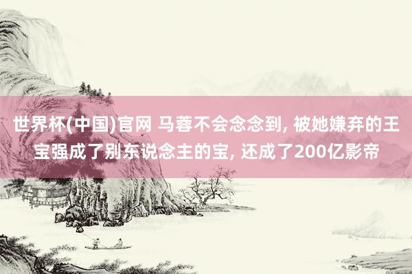 世界杯(中国)官网 马蓉不会念念到, 被她嫌弃的王宝强成了别东说念主的宝, 还成了200亿影帝