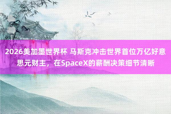 2026美加墨世界杯 马斯克冲击世界首位万亿好意思元财主,在SpaceX的薪酬决策细节清晰
