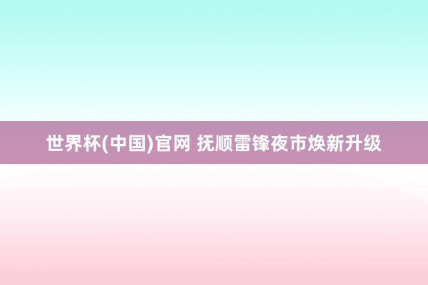 世界杯(中国)官网 抚顺雷锋夜市焕新升级