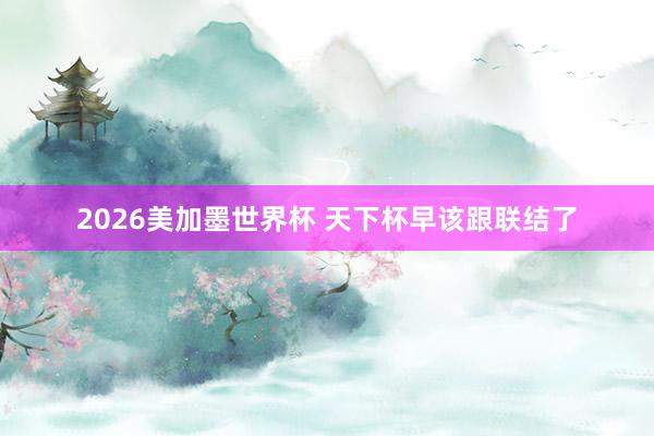 2026美加墨世界杯 天下杯早该跟联结了